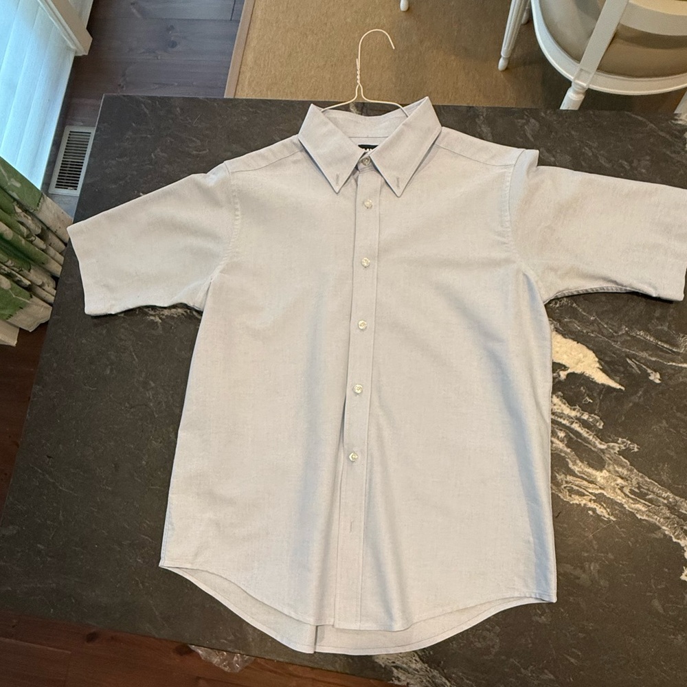 Lands' End Light Blue Short Sleeve Shirt